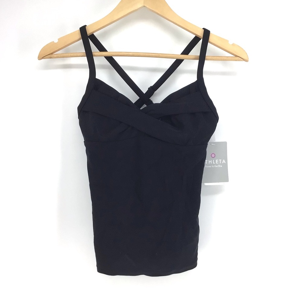 Athleta Black Twister Tankini Top NWT - Picture 1 of 4
